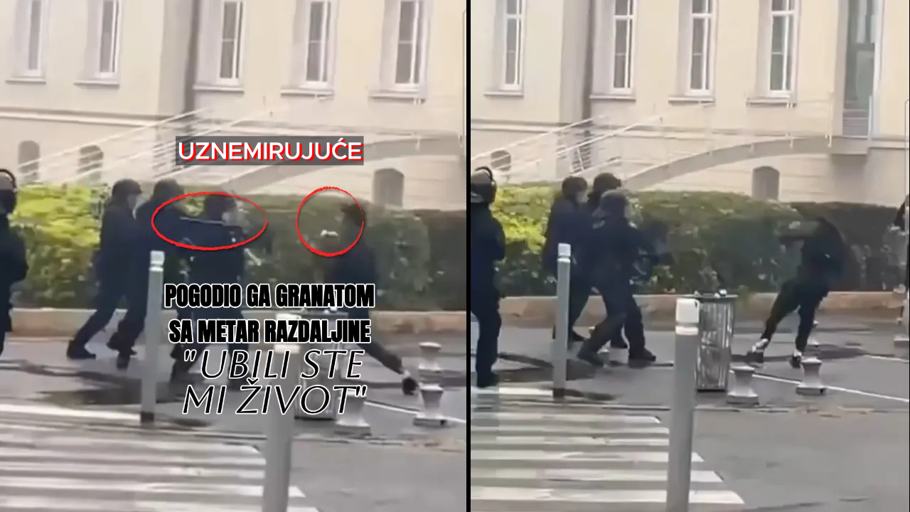 (Uznemirujuće) Francuski policajac granatom pogodio dečaka