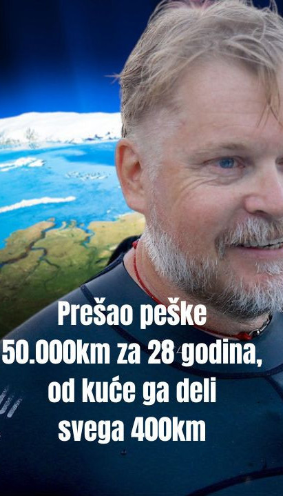 '98 KRENUO PEŠKE KUĆI: Do cilja ga sad deli svega 400km