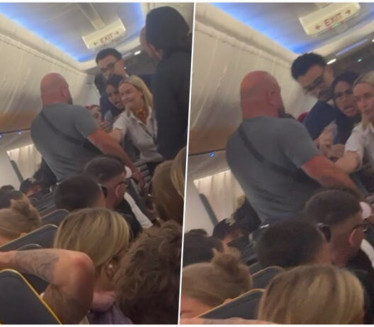 Opšti metež u avionu: Tuča sprečila sletanje aviona (video)