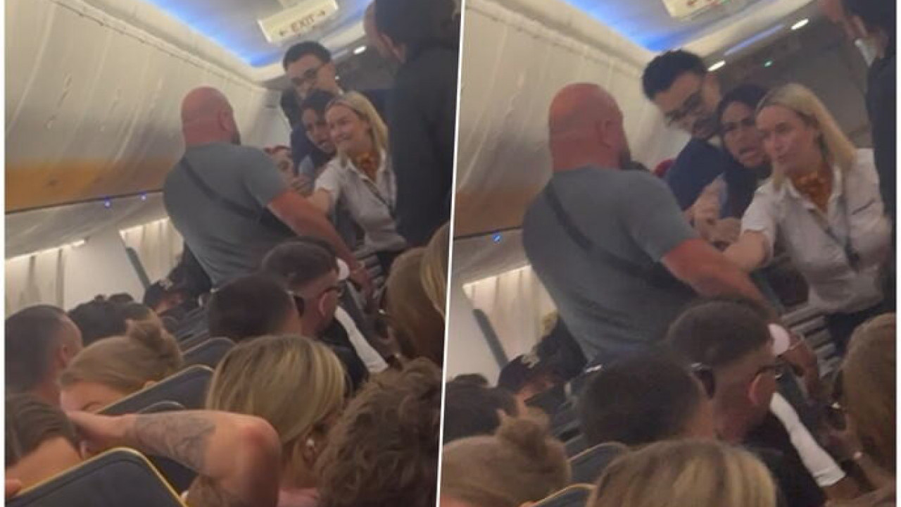 Opšti metež u avionu: Tuča sprečila sletanje aviona (video)