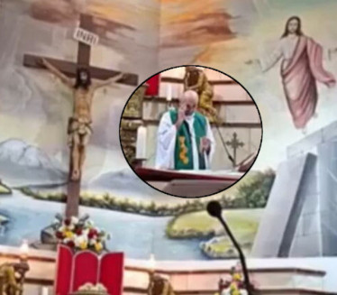 (uznemirujući video) Krst pao na sveštenika i usmrtio ga