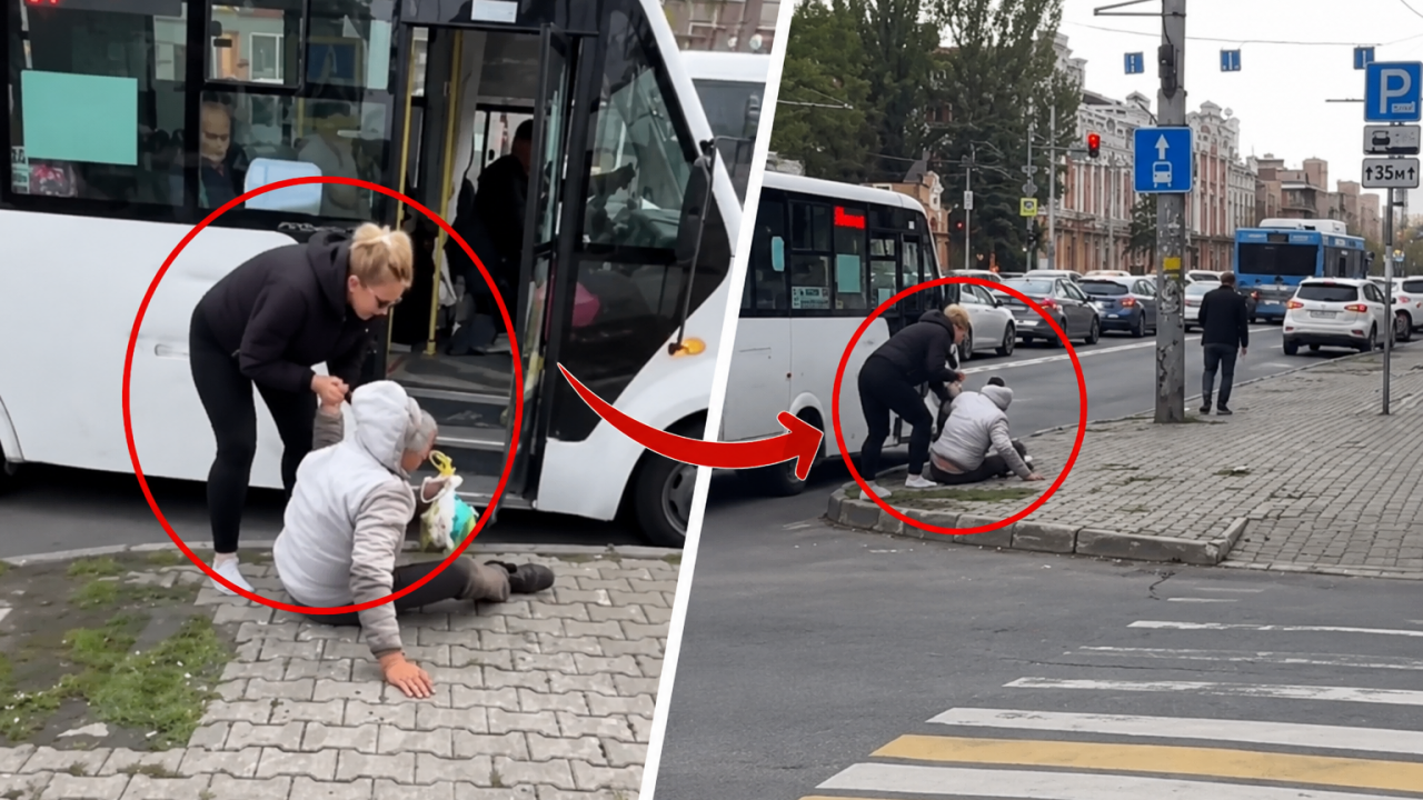 Kakav haos: Žena ga bije, a putnici čekaju (video)